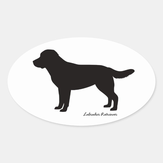 Adesivo Oval Labrador Retriever Oval Stickers (Frente)