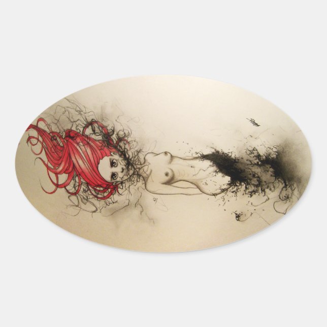 Adesivo Oval Lady Lazarus (Frente)