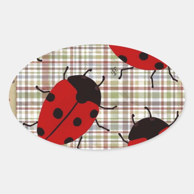 ADESIVO OVAL LADYBUGS (Frente)