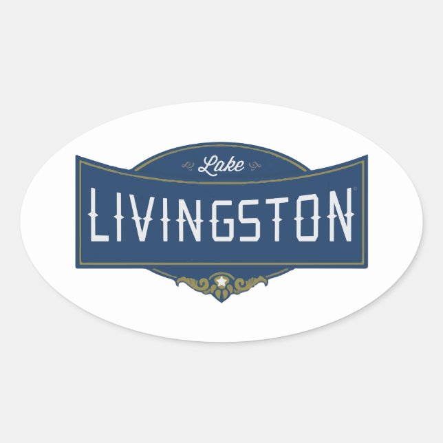 Adesivo Oval Lago Livingston (Frente)