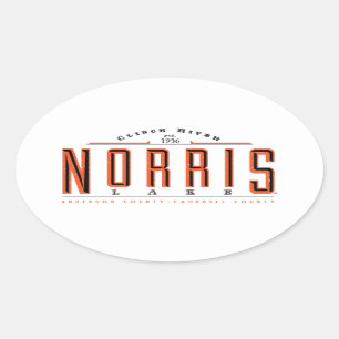 Adesivo Oval Lago Norris