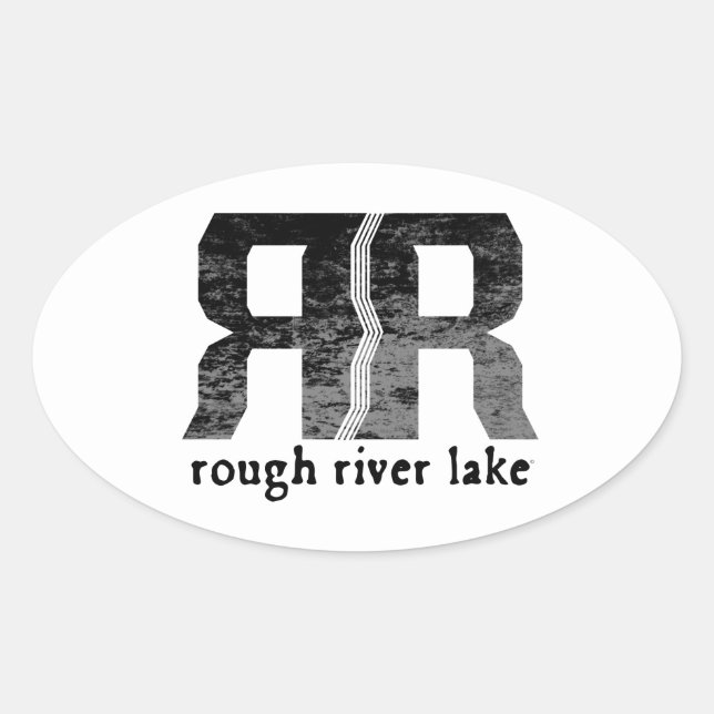 Adesivo Oval Lago River Rough (Frente)