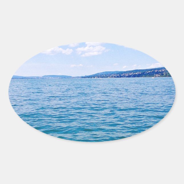 Adesivo Oval Lago Zurich (Frente)
