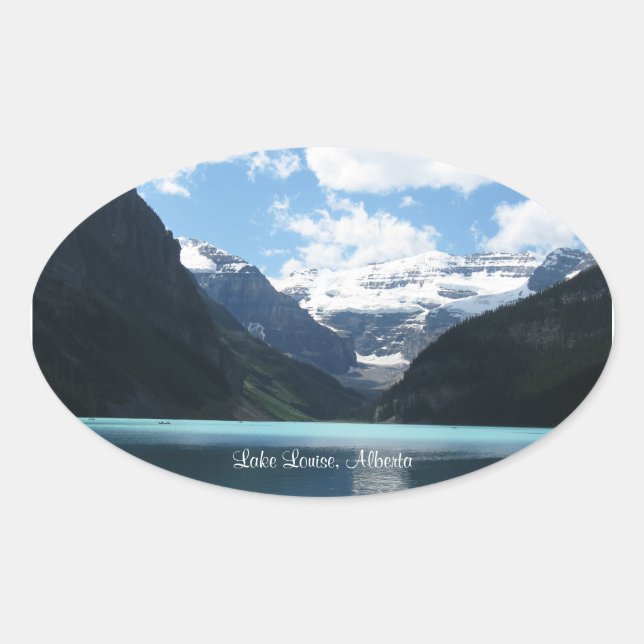 Adesivo Oval Lake Louise, Alberta Stickers (Frente)