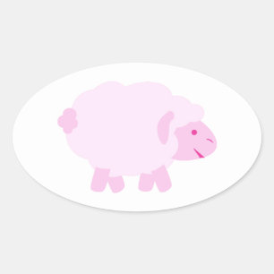 Adesivo Oval Lâmpada Rosa precioso