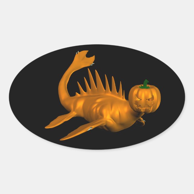 Adesivo Oval Laranja Seadragon (Frente)