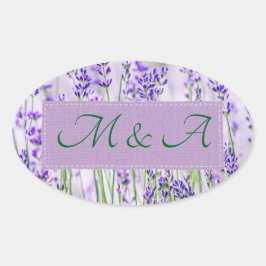 Adesivo Oval Lavanda Fields Oval Stickers