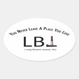 Adesivo Oval LBI Sticker Long Beach Island, NJ Lighthouse