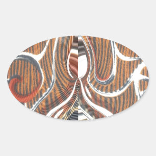 Adesivo Oval Legal Retro Vintage Aztec Hakuna Matata Cores