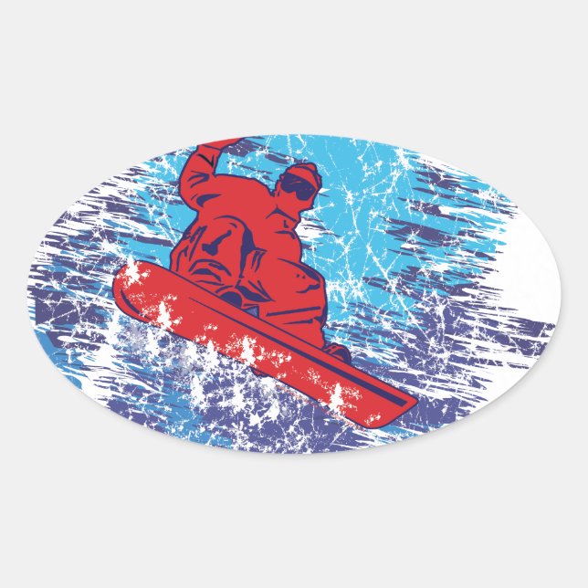 Adesivo Oval Legal Snowboarder (Frente)