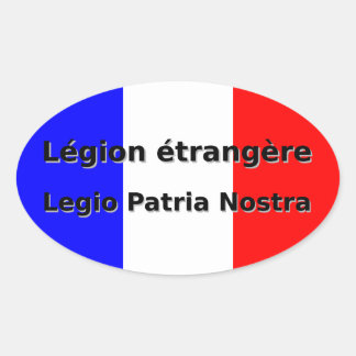 Adesivo Oval Legion etrangere - Legio Patria Nostra