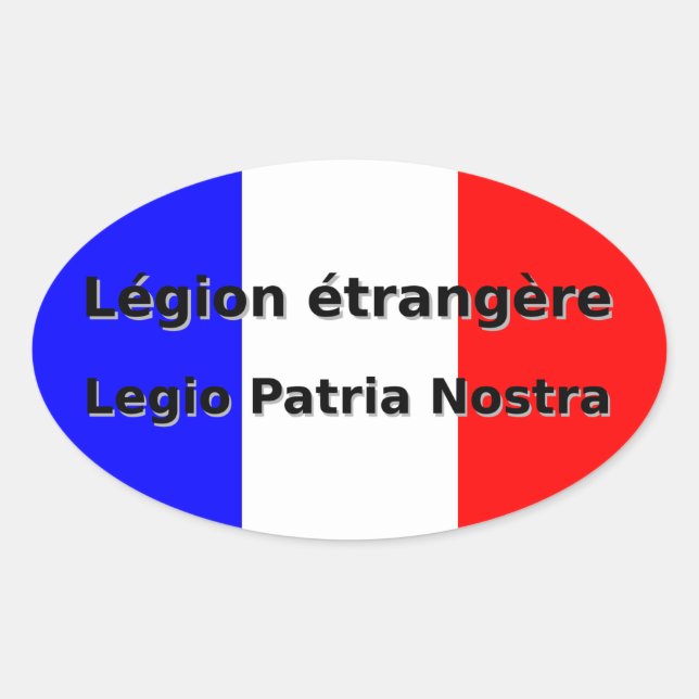 Adesivo Oval Legion etrangere - Legio Patria Nostra (Frente)