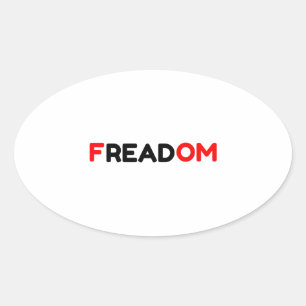 ADESIVO OVAL LEITURA DO FREADOM