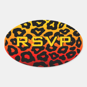Adesivo Oval Leopardo personalizável
