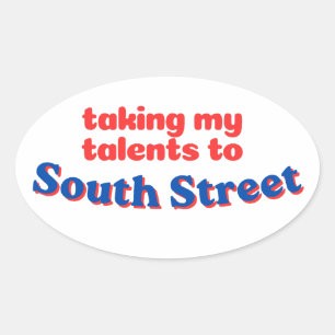 Adesivo Oval Levo Meus Talentos para a South Street Philly bb
