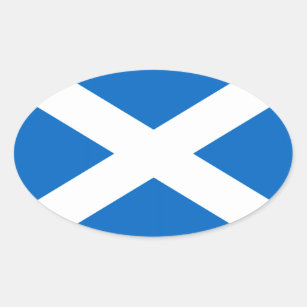 Adesivo Oval Liberdade da bandeira de Scotland