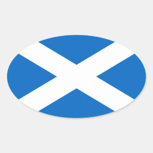 Adesivo Oval Liberdade da bandeira de Scotland
