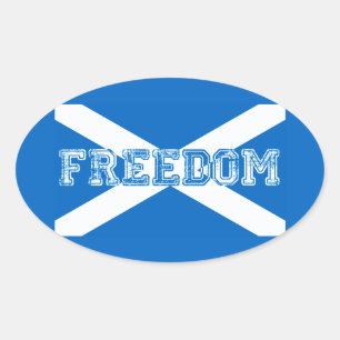 Adesivo Oval Liberdade de Scotland