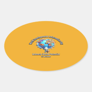 Adesivo Oval Libere Potencial Global. 24 de outubro