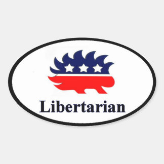 Adesivo Oval Libertarian Sticker