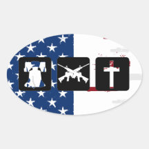 Liberty Guns Religião Oval