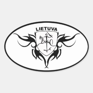 Adesivo Oval Lietuva Vytis Sticker