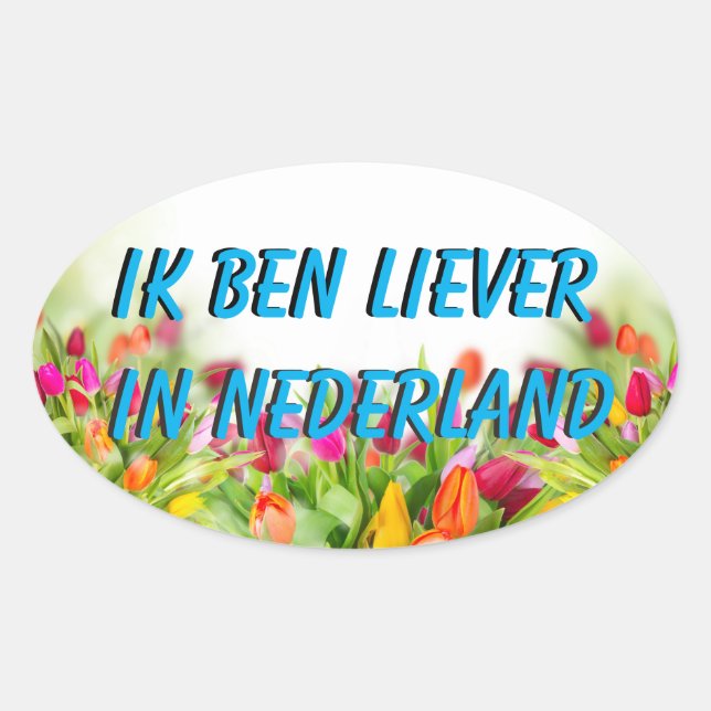 Adesivo Oval Liever in Nederland Sticker (Frente)