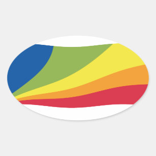 Adesivo Oval Lingua Franca Nova Flag Sticker