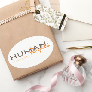 Adesivo Oval Linha de vida dos direitos humanos