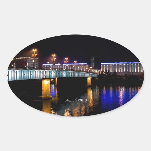 Adesivo Oval Linz, Áustria (Frente)