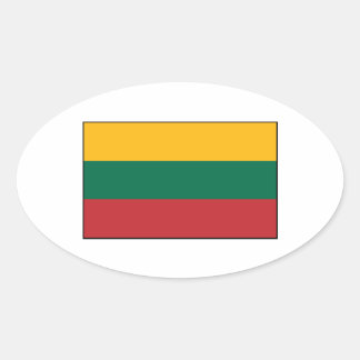 Adesivo Oval Lituânia - Bandeira lituana