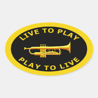 Adesivo Oval Live To Play To Live