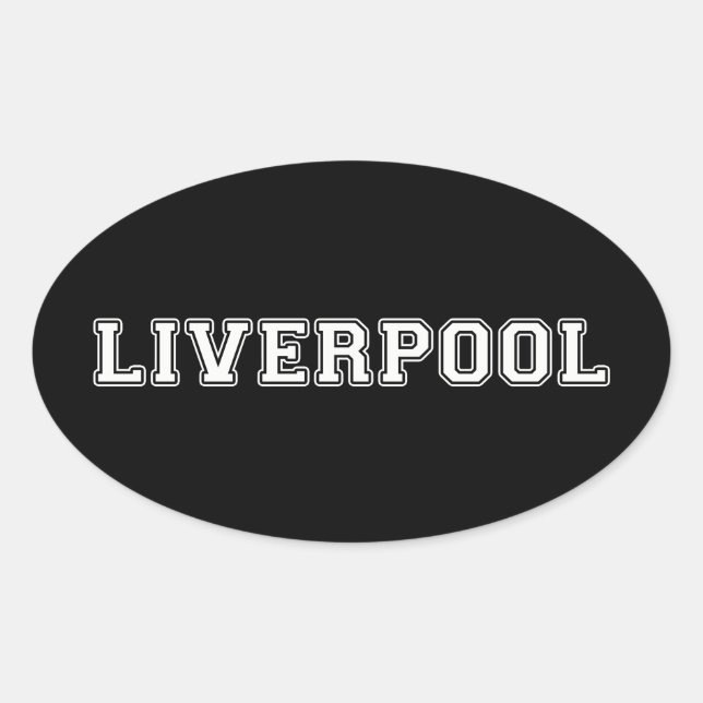 Adesivo Oval Liverpool England (Frente)