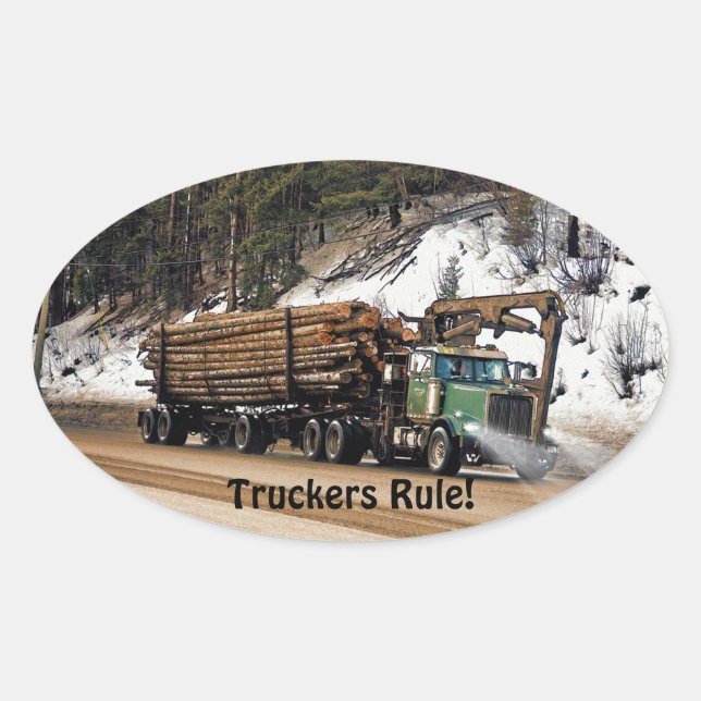 Adesivo Oval Login Divertido - Logout Logout do Trucker Art Des (Frente)
