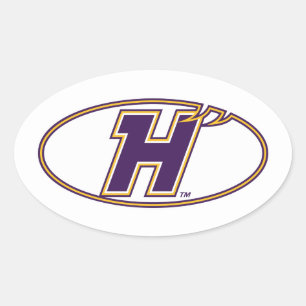 Adesivo Oval Logotipo Atlético Hunter College Hawks