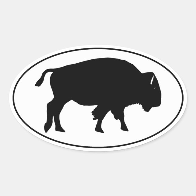Adesivo Oval Logotipo Bison Oval Americano (Frente)
