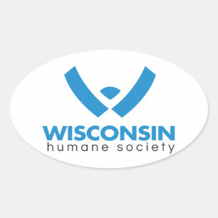 Adesivo Oval Logotipo da Sociedade Humanitária de Wisconsin 201