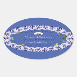 Adesivo Oval Logotipo de Rosas de gráfico de encapsulamento de