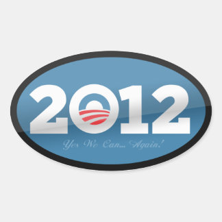 Adesivo Oval Logotipo do oficial de Obama 2012