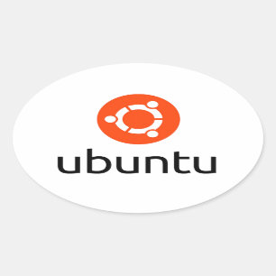 Adesivo Oval Logotipo Linux Ubuntu