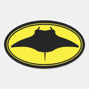 Adesivo Oval Logotipo Manta Ray