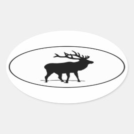 Adesivo Oval Logotipo Oval do ícone Elk