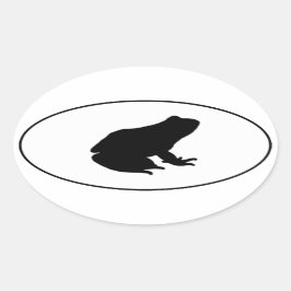 Adesivo Oval Logotipo Oval do sapo