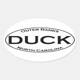 Adesivo Oval Logotipo Oval Duck North Carolina