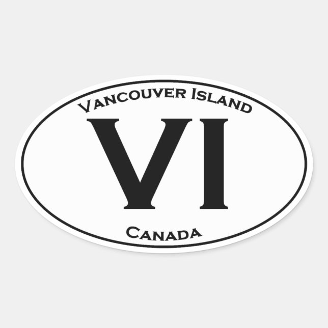 Adesivo Oval Logotipo Oval VI (Ilha de Vancouver) (Frente)