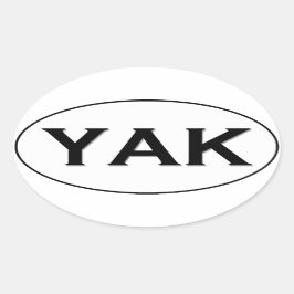 Adesivo Oval Logotipo Oval YAK