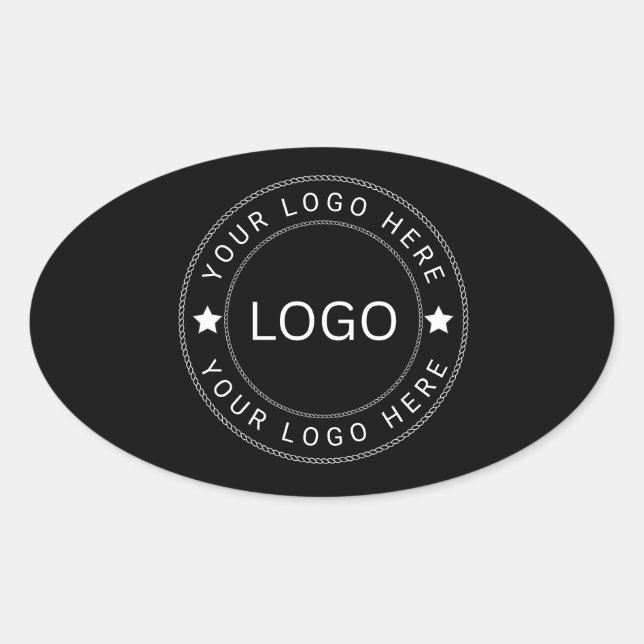 Adesivo Oval Logotipo Personalizado (Frente)