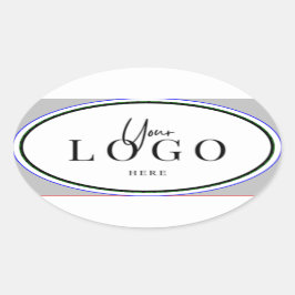 Adesivo Oval Logotipo personalizado clássico