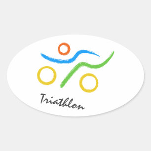 Adesivo Oval Logotipo Triathlon