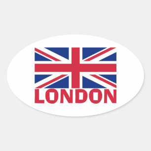 Adesivo Oval Londres em Red